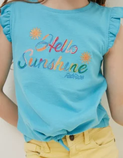 FatFace Hello Sunshine Graphic T Shirt|Girls View All