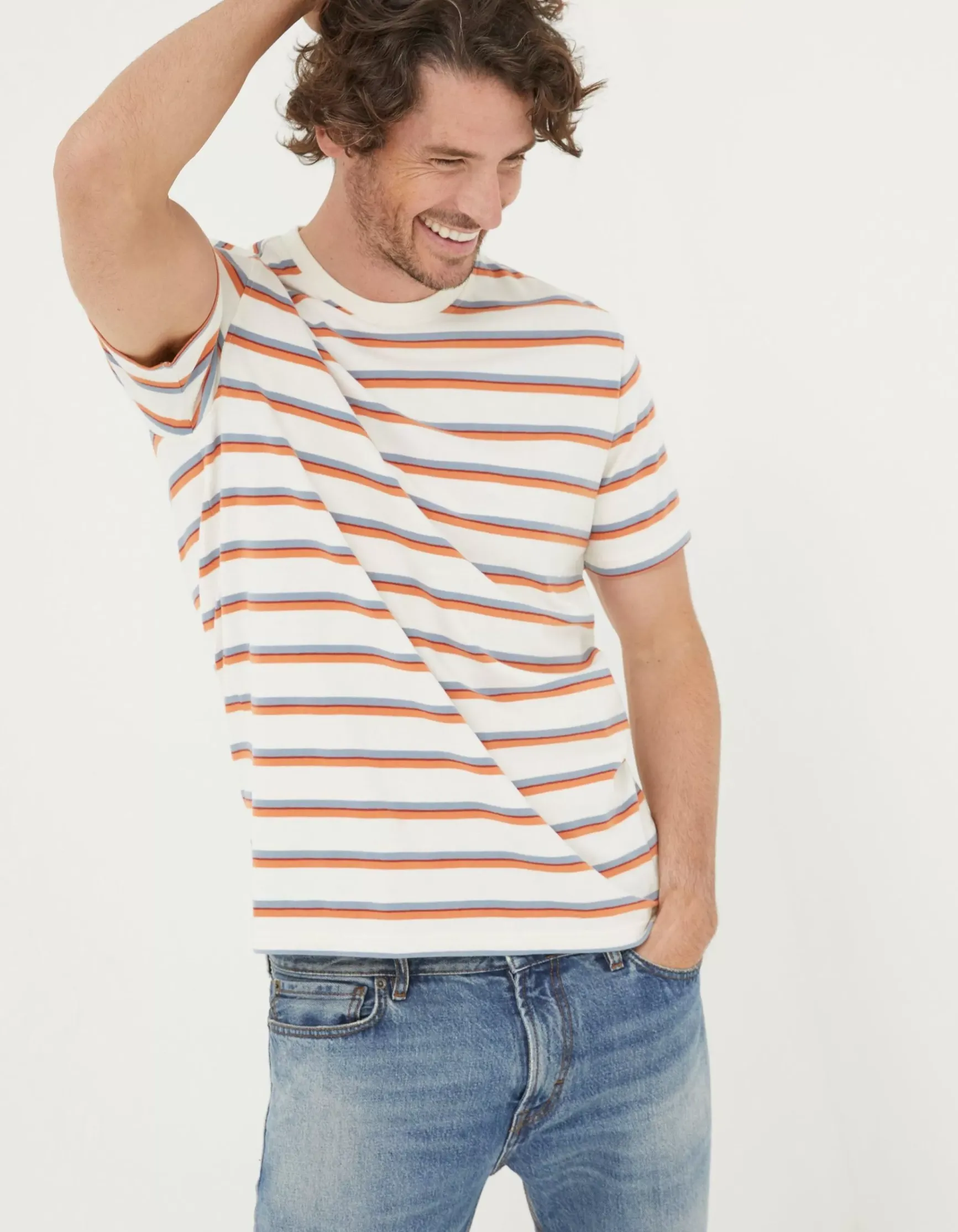 FatFace Henford Stripe T-Shirt|Men T-Shirts