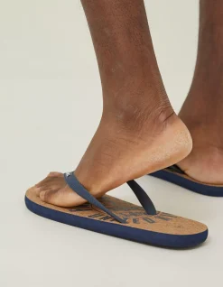 FatFace Henley Cork Logo Flip Flops|Men View All