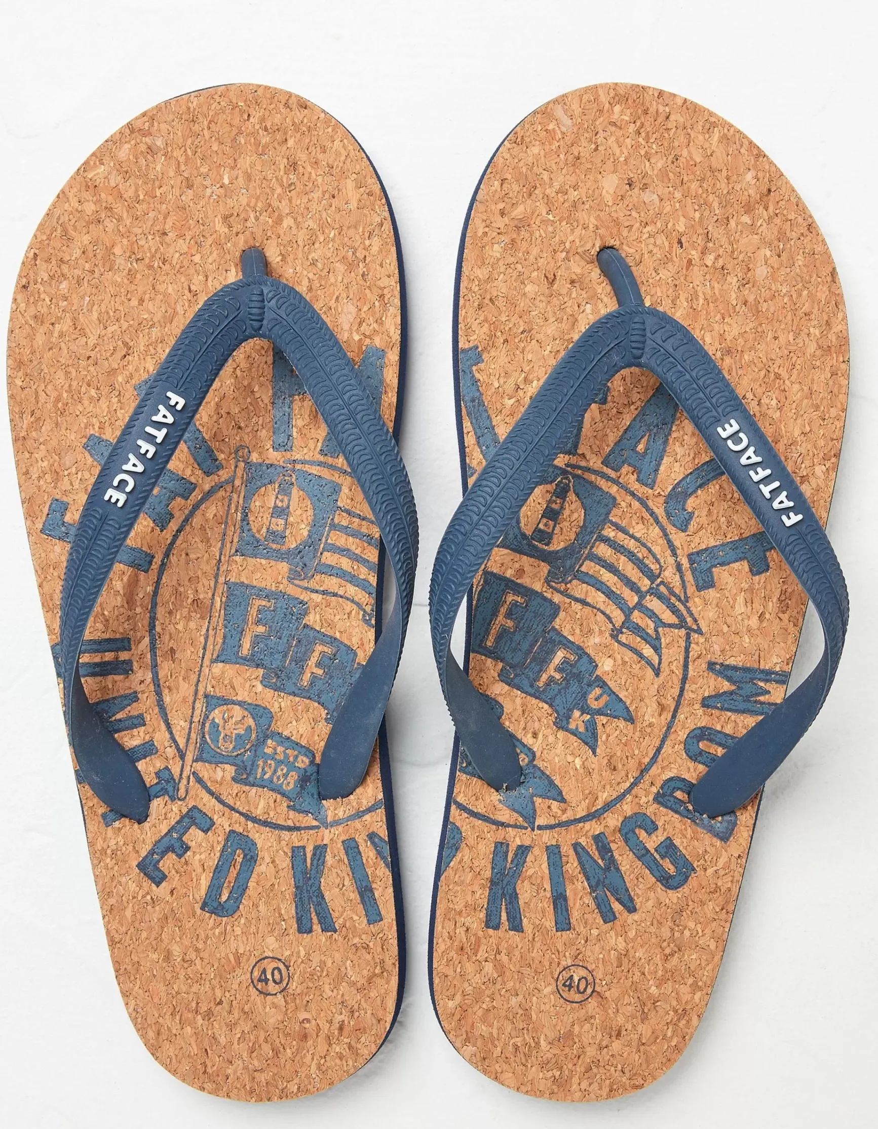 FatFace Henley Cork Logo Flip Flops|Men View All