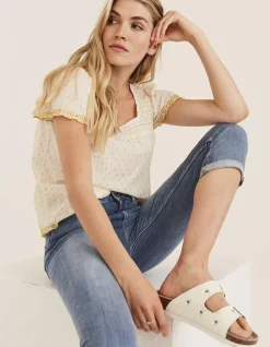 FatFace Hertford Skinny Denim Capri Crops|Women Trousers & Leggings