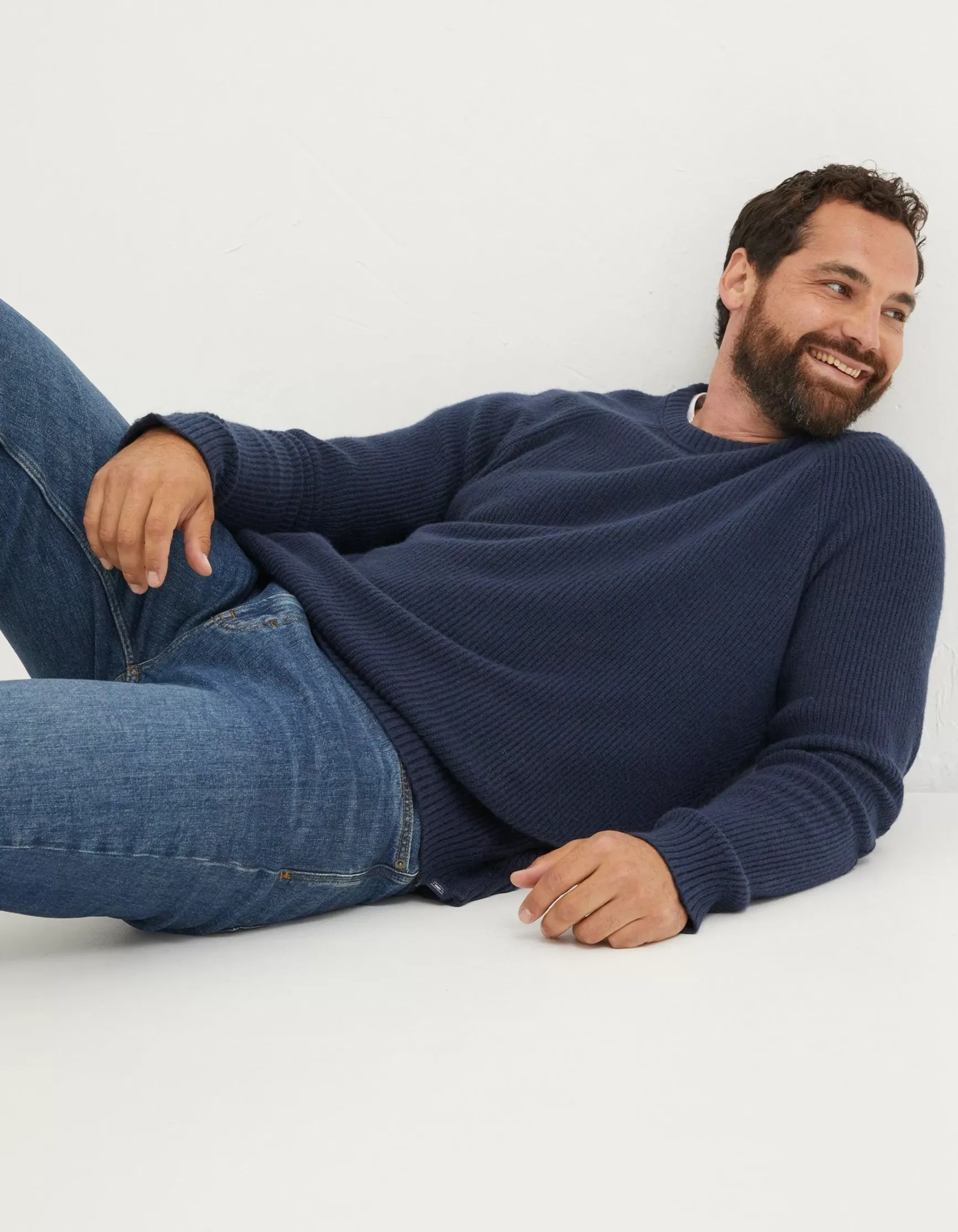 FatFace Hinton Crew Neck Jumper|Men Knitwear