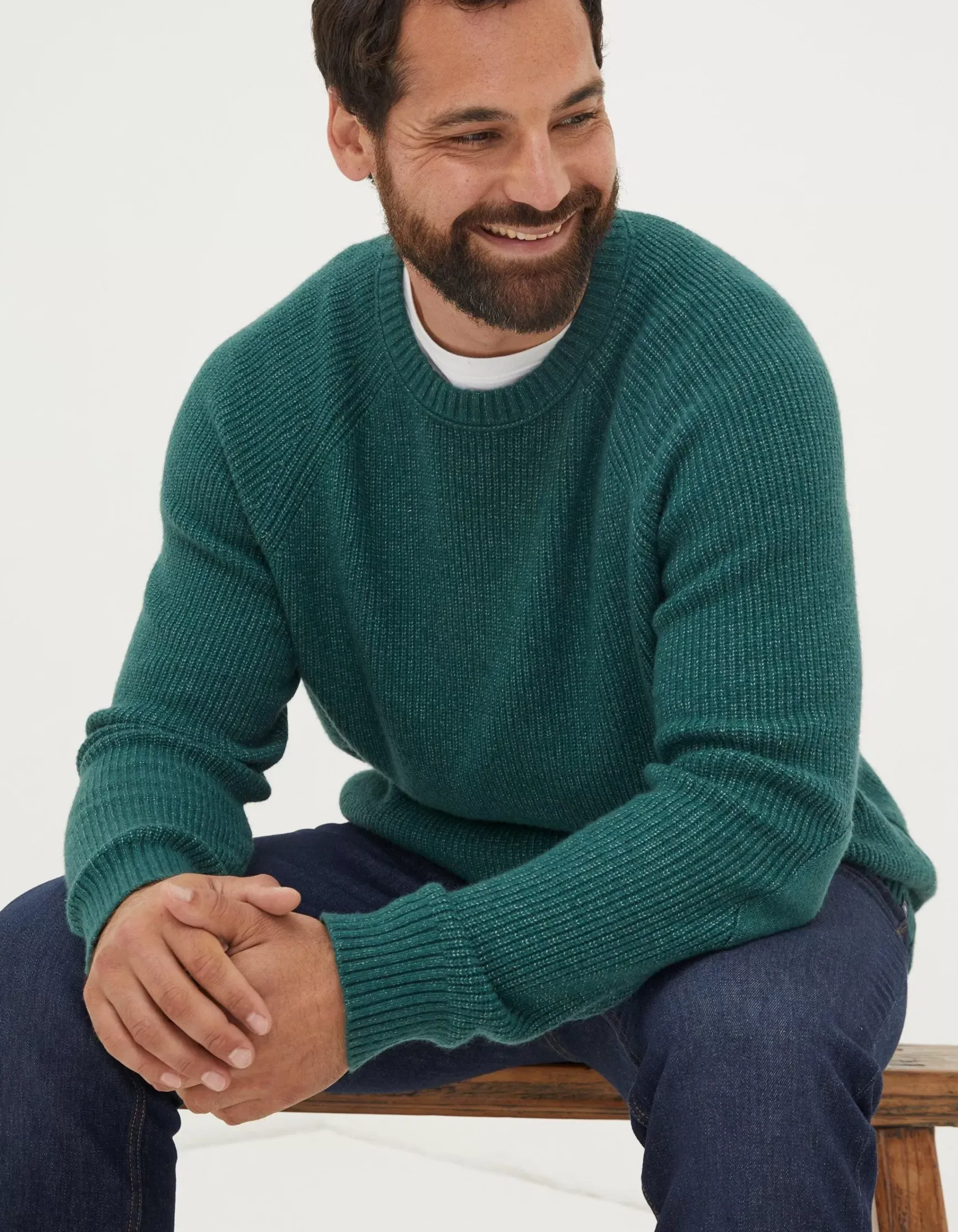 FatFace Hinton Crew Neck Jumper|Men Knitwear