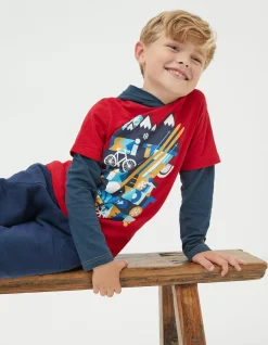 FatFace Hooded Ski Graphic T-Shirt|Boys View All