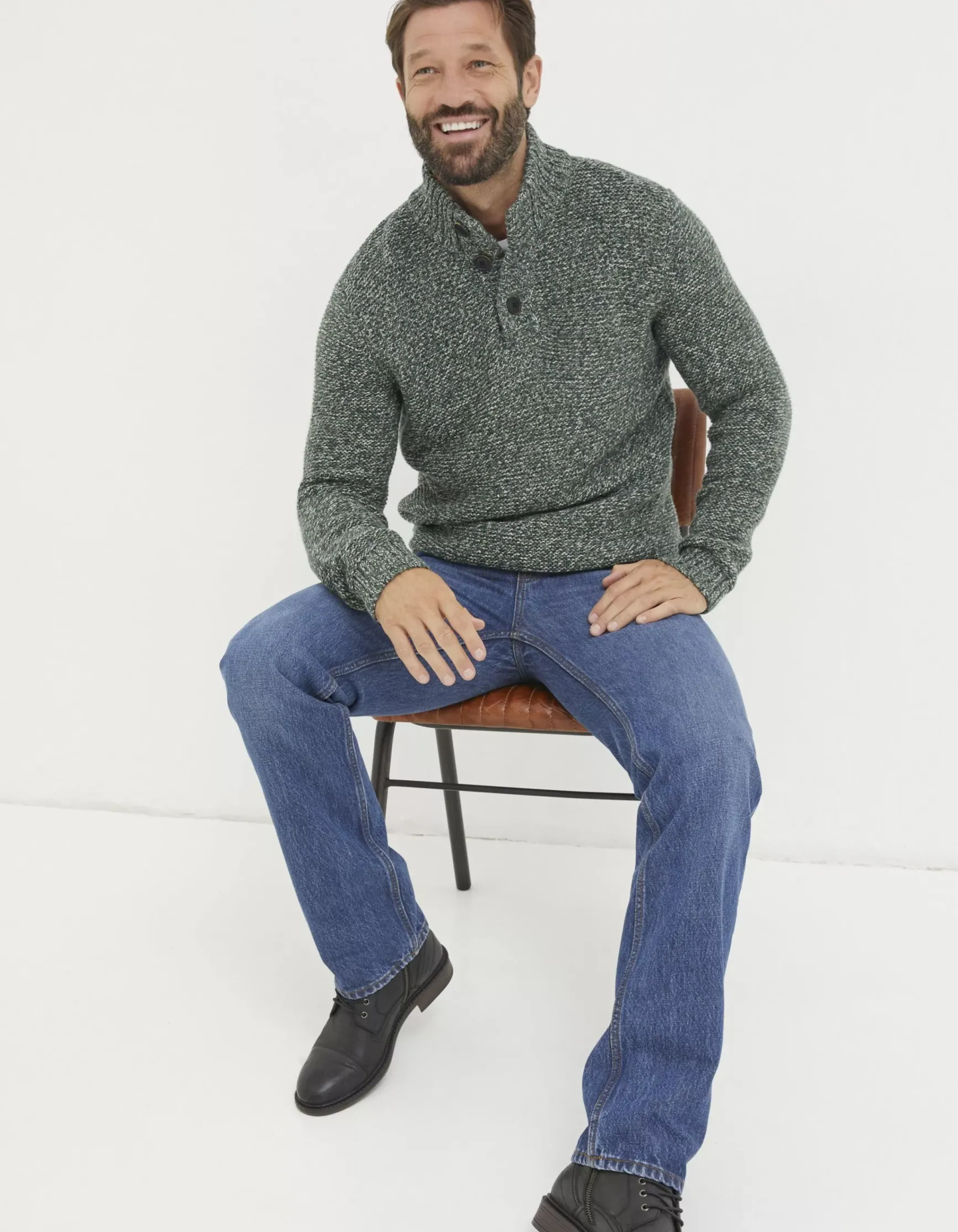 FatFace Hove Half Neck Jumper|Men View All