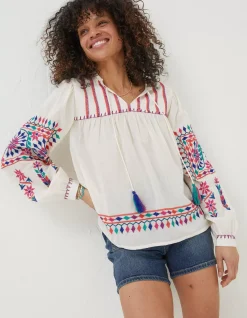 FatFace Ida Embroidered Blouse|Women Shirts & Blouses