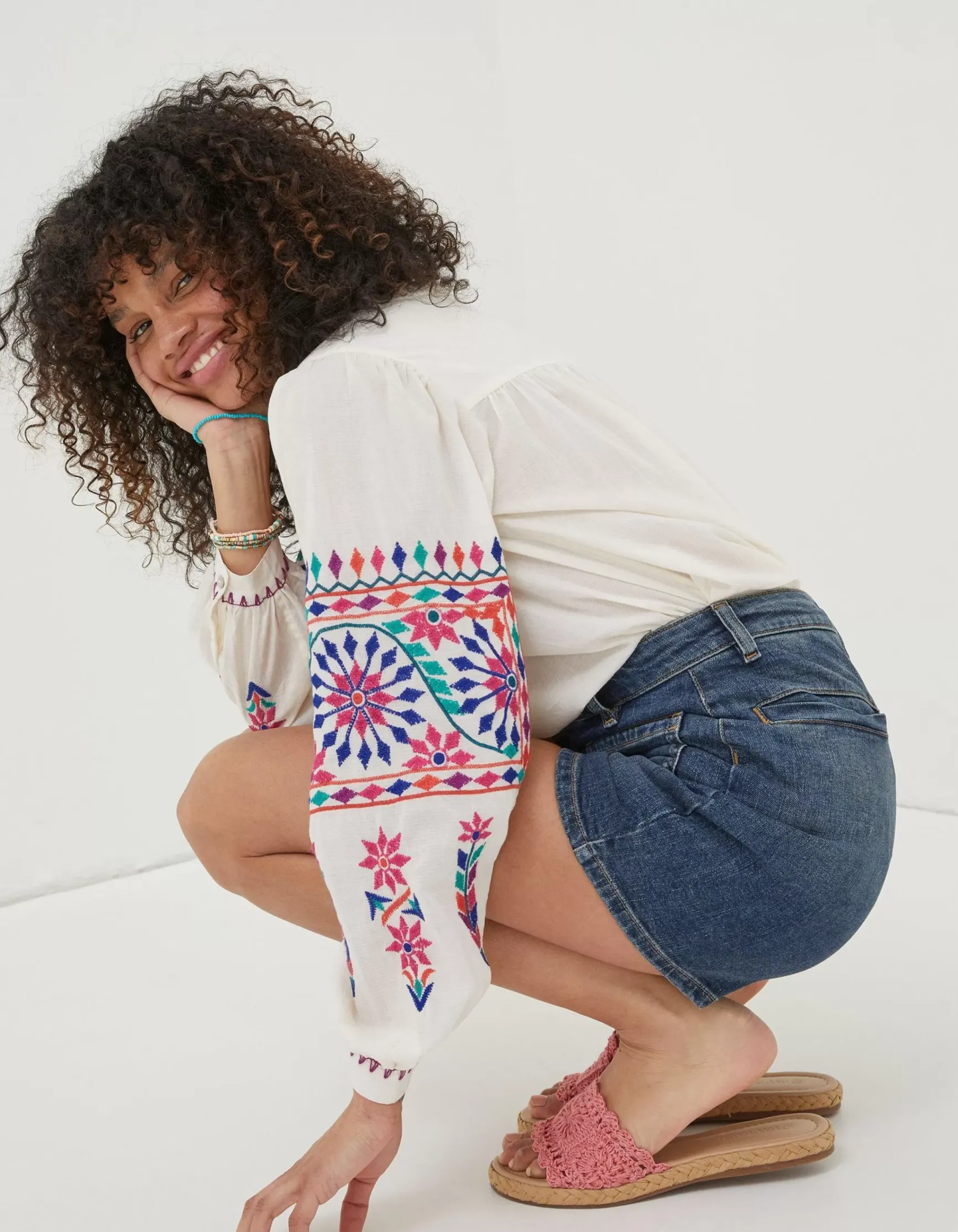 FatFace Ida Embroidered Blouse|Women Shirts & Blouses