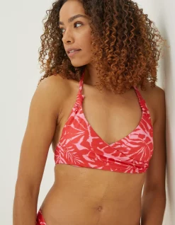 FatFace Ikat Leaves Bikini Top|Women Beachwear & Swimwear