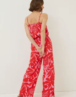 FatFace Ikat Leaves Palazzo Trousers|Women Trousers & Leggings