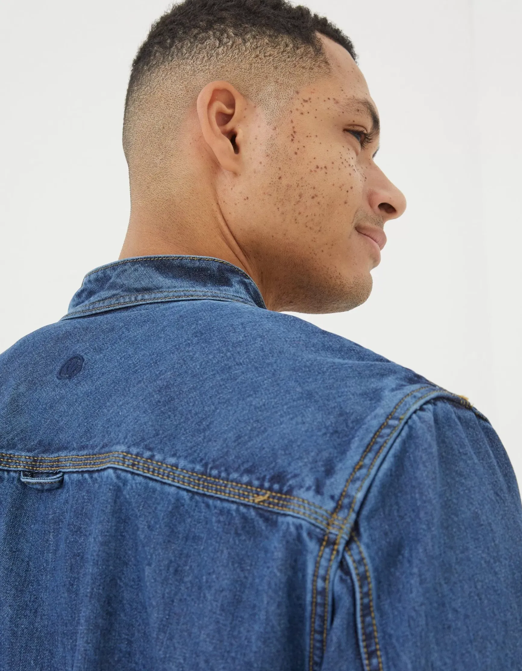 FatFace Indigo Denim Grandad Shirt|Men View All