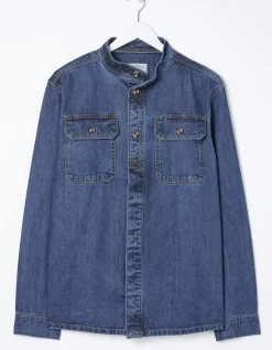 FatFace Indigo Denim Grandad Shirt|Men View All