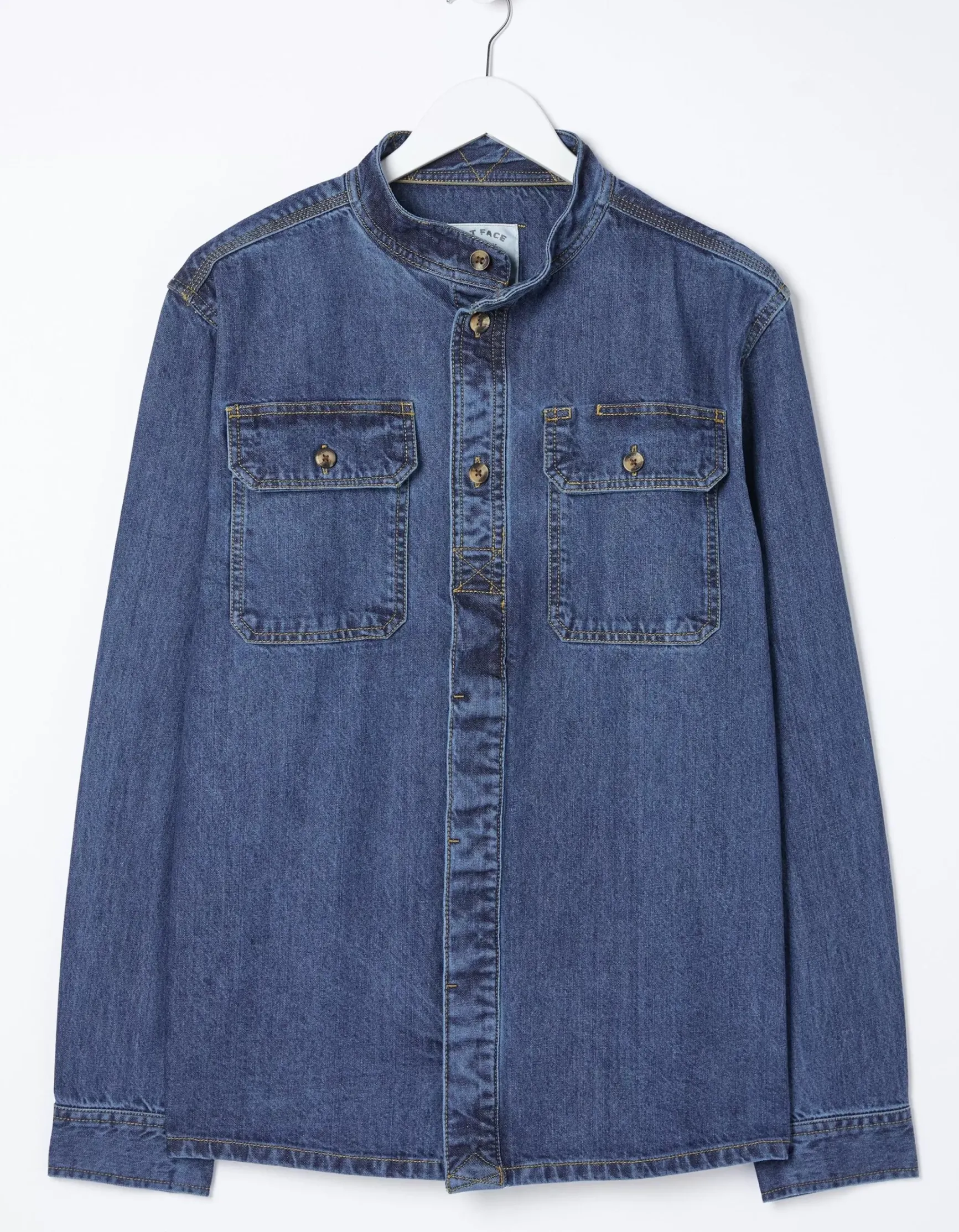 FatFace Indigo Denim Grandad Shirt|Men View All