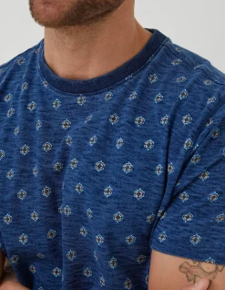 FatFace Indigo Geo Print T Shirt|Men T-Shirts