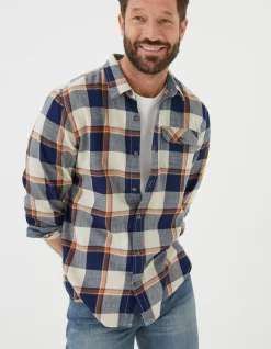 FatFace Indigo Grid Check Shirt|Men Shirts
