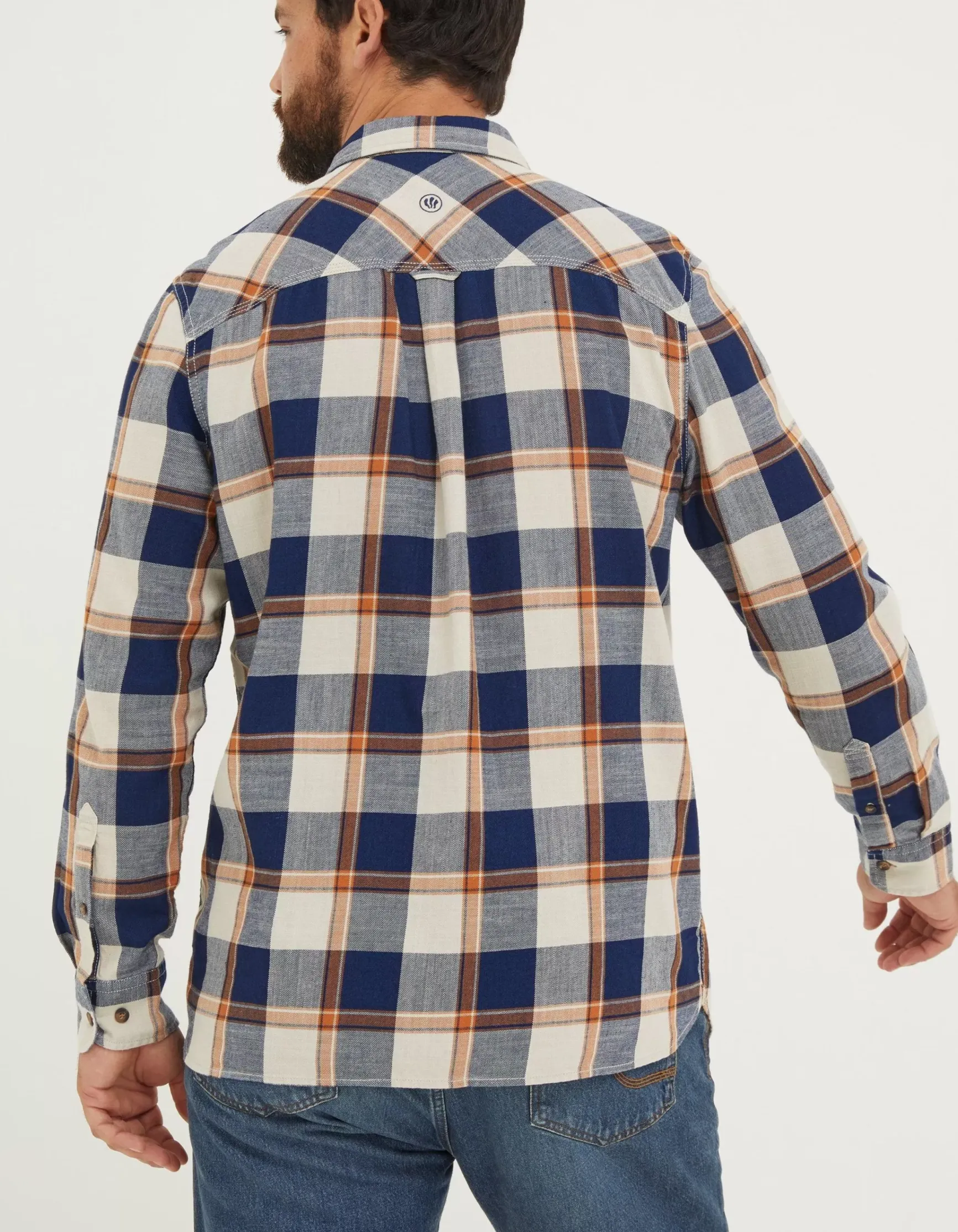 FatFace Indigo Grid Check Shirt|Men Shirts