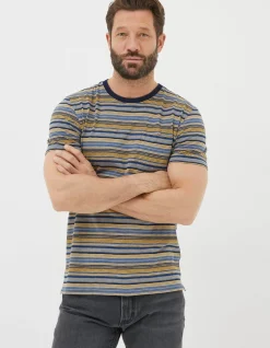 FatFace Indigo Multi Stripe T-Shirt|Men View All