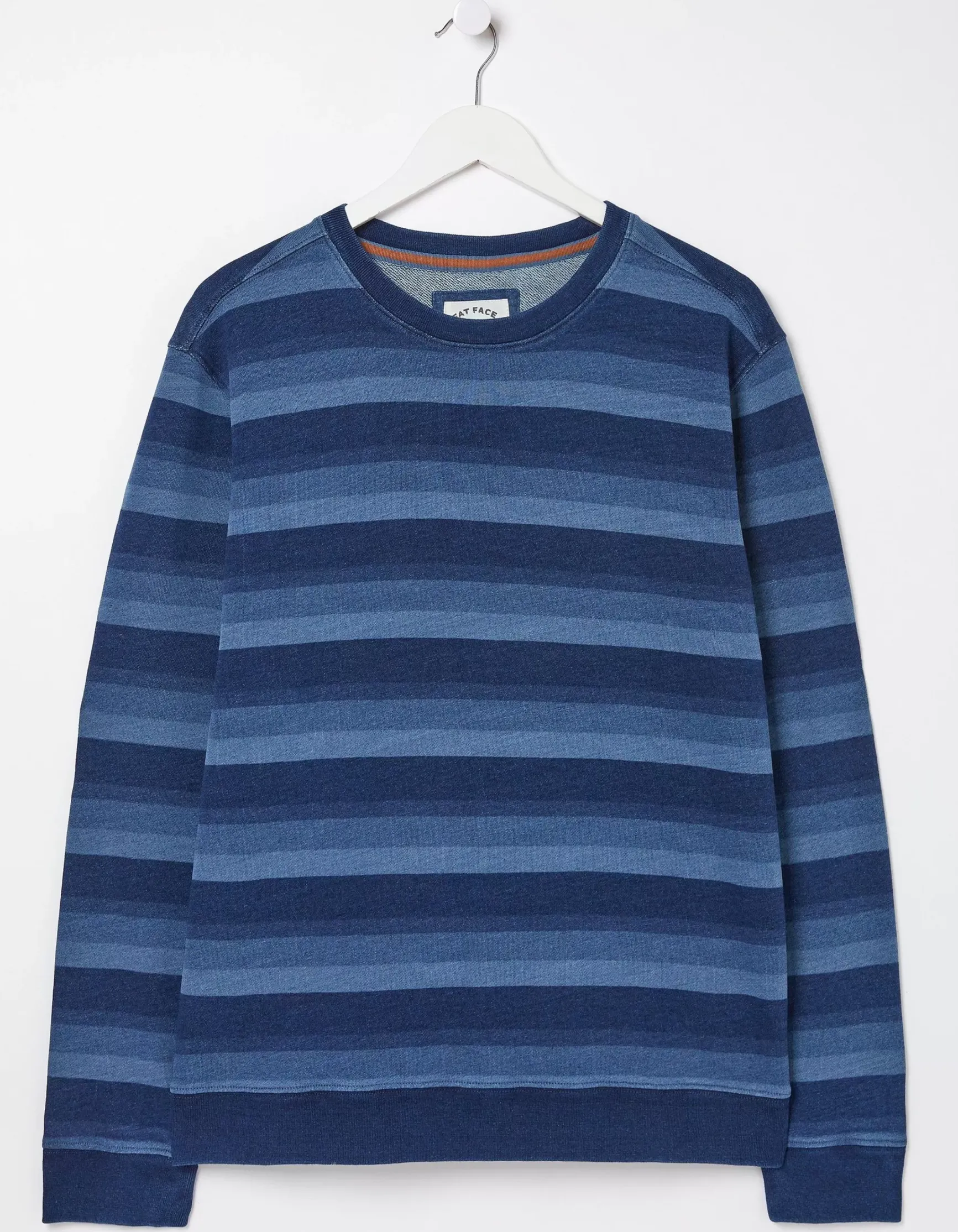 FatFace Indigo Stripe Crew Neck Sweatshirt|Men Sweatshirts & Hoodies