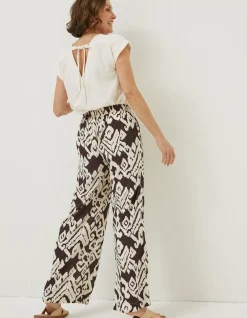 FatFace Isla Ikat Wide Leg Trouser|Women Trousers & Leggings