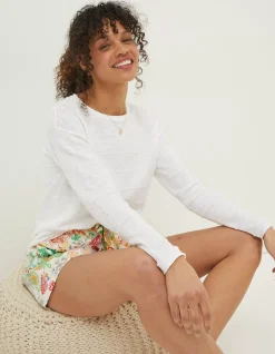 FatFace Isobella Linen Blend Button Back Jumper|Women Knitwear