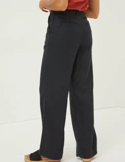 FatFace Ives Wide Leg Linen Trousers|Women Trousers & Leggings