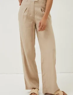 FatFace Ives Wide Leg Linen Trousers|Women Trousers & Leggings