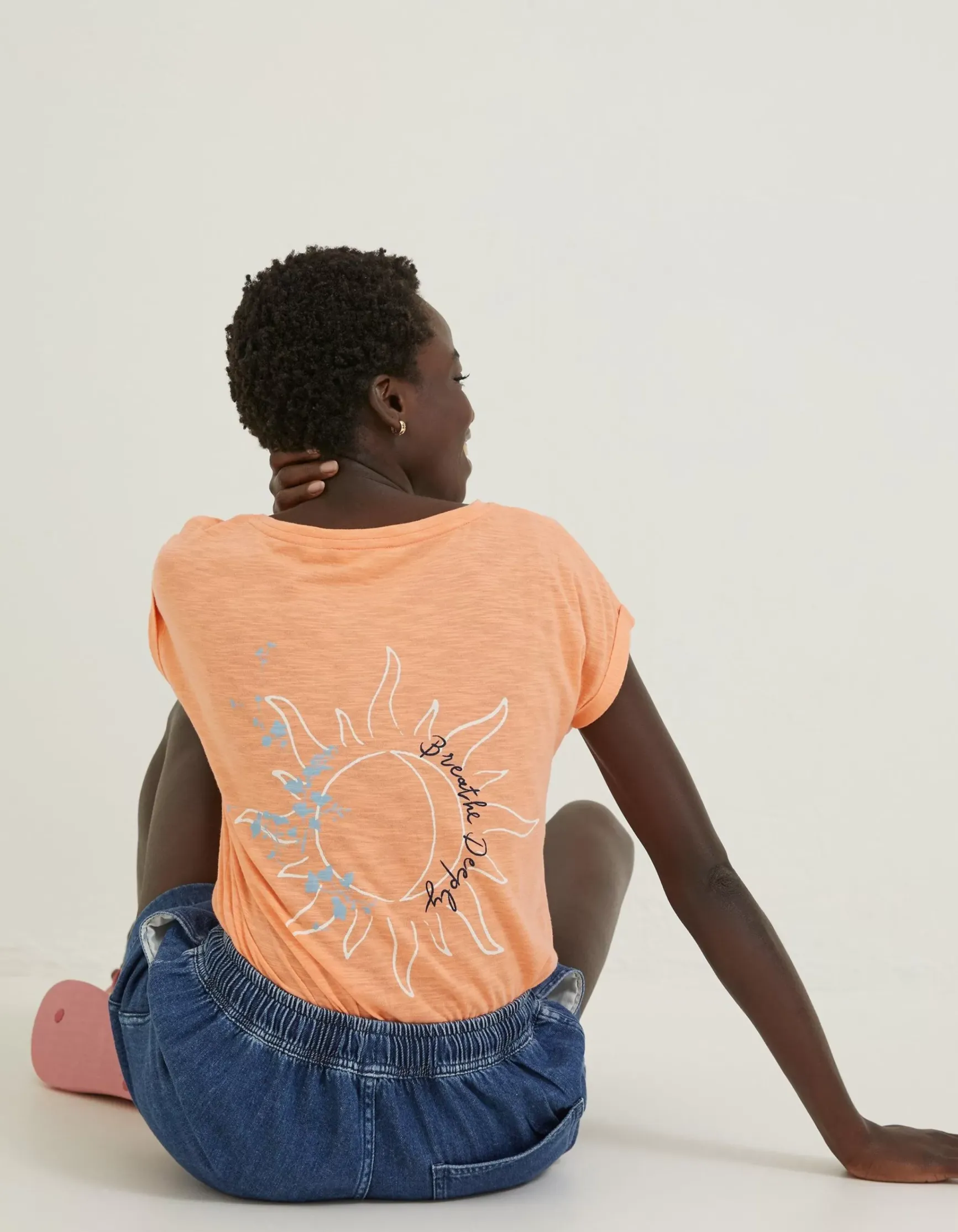 FatFace Ivy Breathe Deeply Graphic T-Shirt|Women Tops & T-Shirts