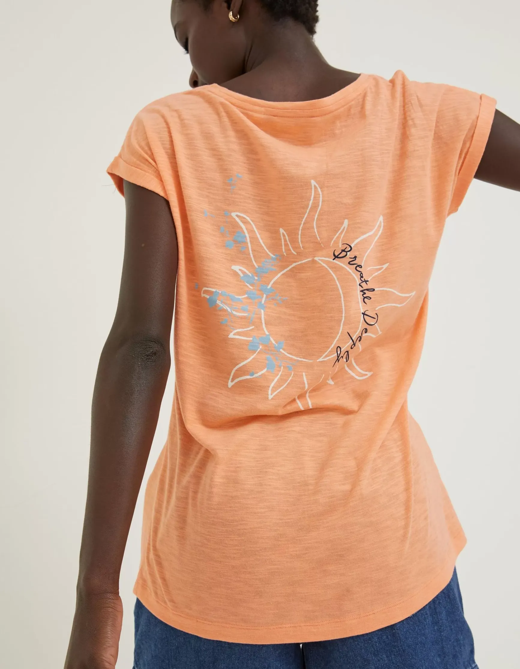 FatFace Ivy Breathe Deeply Graphic T-Shirt|Women Tops & T-Shirts