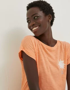 FatFace Ivy Breathe Deeply Graphic T-Shirt|Women Tops & T-Shirts