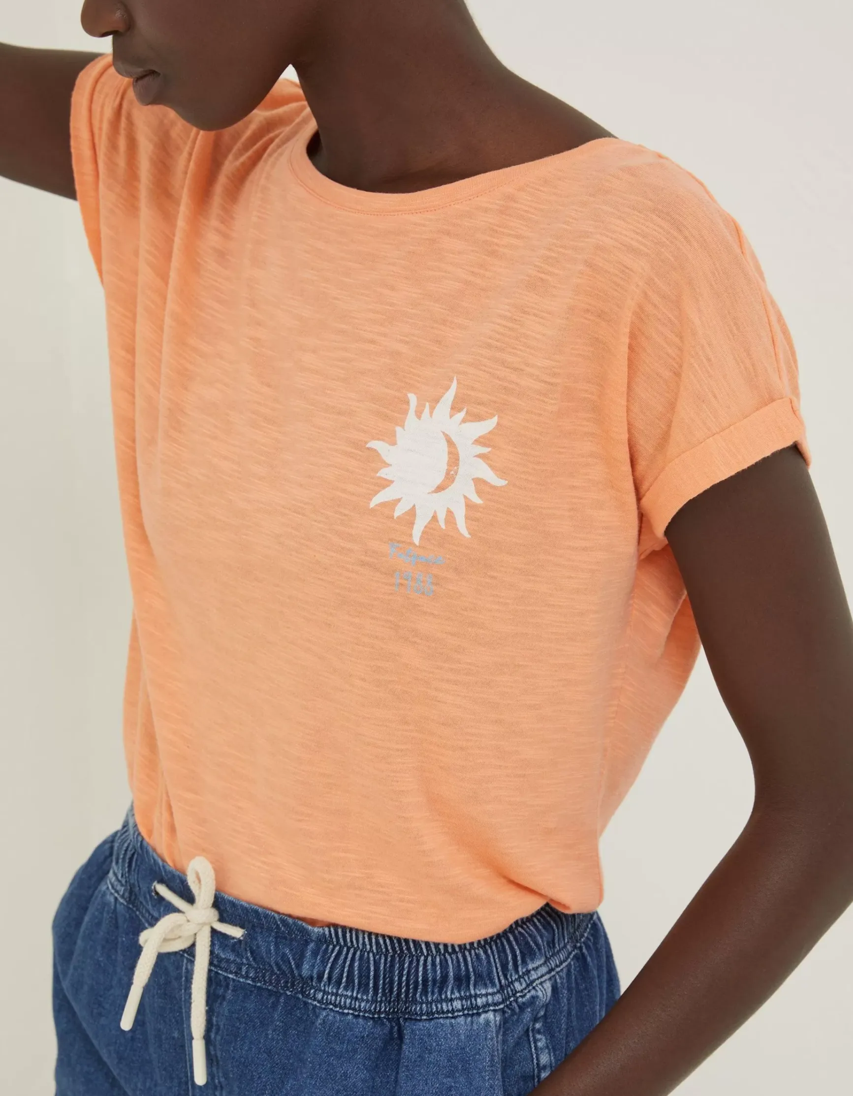 FatFace Ivy Breathe Deeply Graphic T-Shirt|Women Tops & T-Shirts