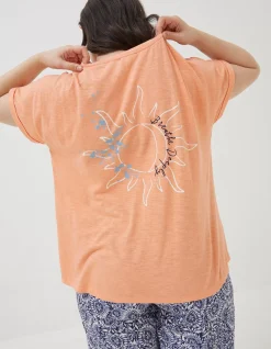 FatFace Ivy Breathe Deeply Graphic T-Shirt|Women Tops & T-Shirts