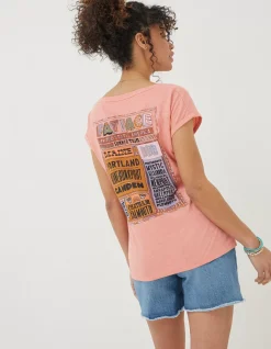 FatFace Ivy Festival Usa T-Shirt|Women Tops & T-Shirts