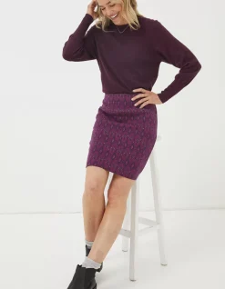 FatFace Jennie Ikat Geo Jersey Skirt|Women View All