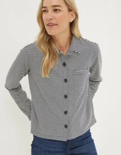 FatFace Jess Stripe Jersey Shirt|Women Tops & T-Shirts