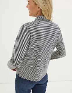 FatFace Jess Stripe Jersey Shirt|Women Tops & T-Shirts