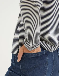 FatFace Jess Stripe Jersey Shirt|Women Tops & T-Shirts