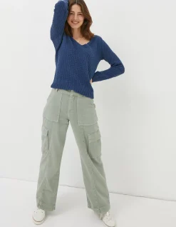 FatFace Josie V Neck Jumper|Women Knitwear