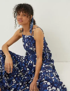 FatFace Julien Geo Batik Midi Dress|Women Dresses