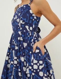 FatFace Julien Geo Batik Midi Dress|Women Dresses