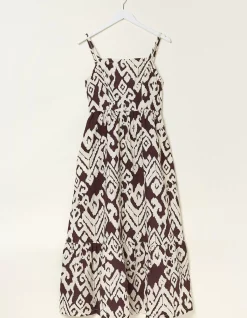 FatFace Julien Ikat Linen Midi Dress|Women Dresses