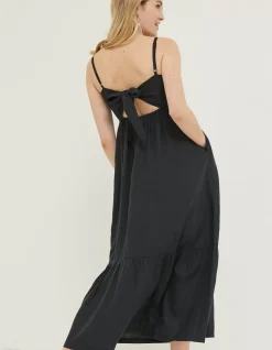 FatFace Julien Tie Back Linen Midi Dress|Women Dresses