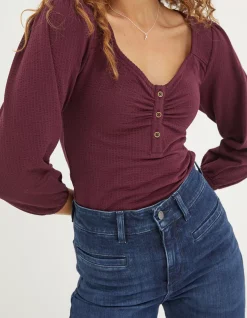 FatFace Kara Henley Top|Women Tops & T-Shirts