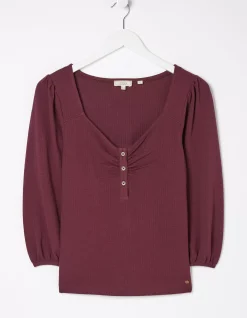 FatFace Kara Henley Top|Women Tops & T-Shirts