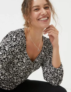 FatFace Kara Mono Vines Top|Women View All