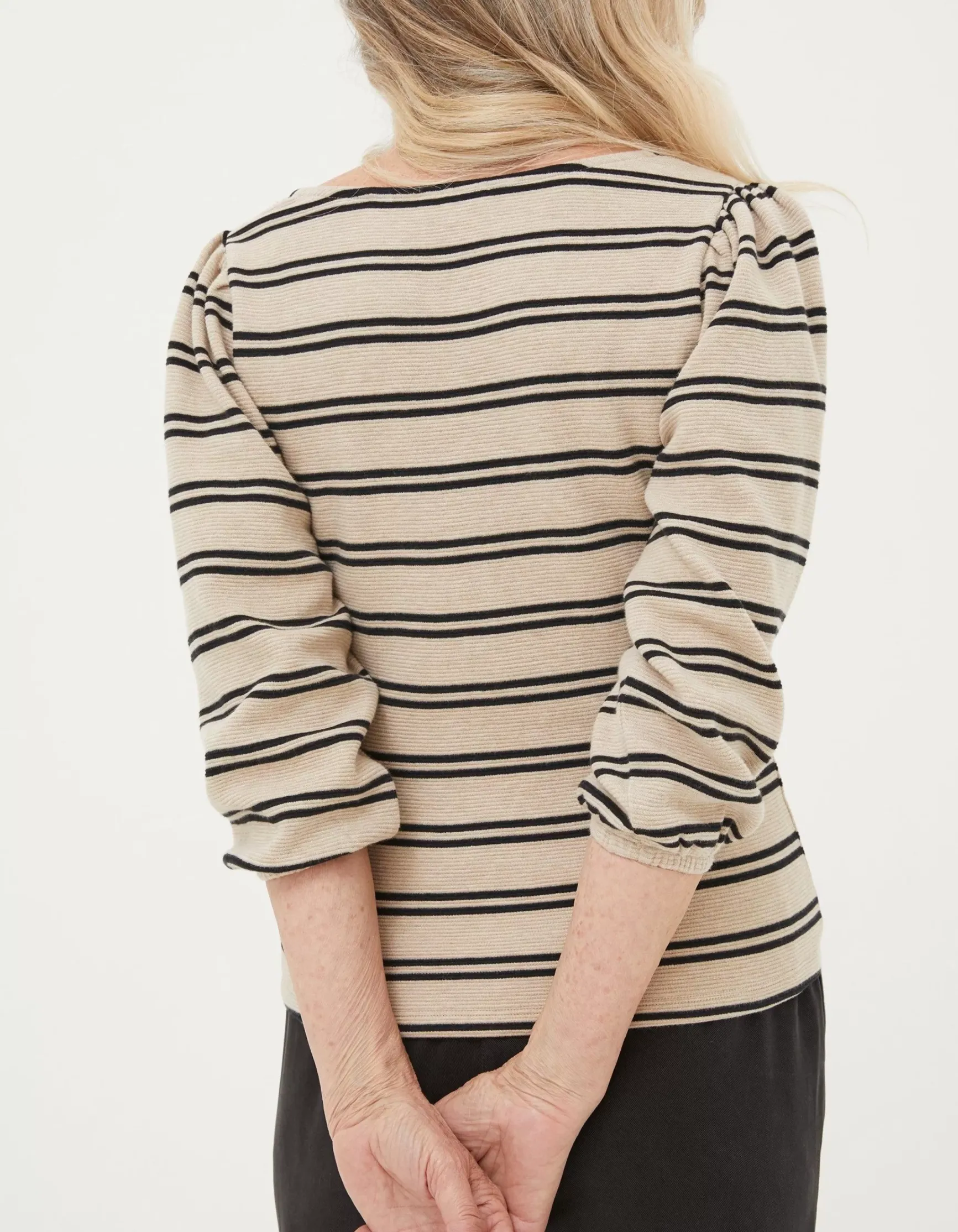 FatFace Kara Stripe Henley Top|Women Tops & T-Shirts
