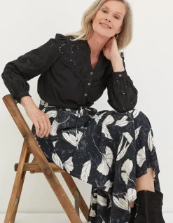 FatFace Kerry Broderie Top|Women Tops & T-Shirts