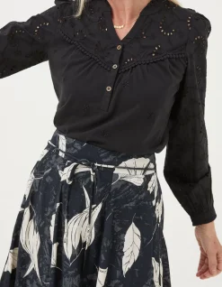 FatFace Kerry Broderie Top|Women Tops & T-Shirts