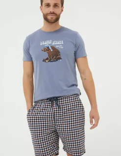 FatFace Keswick Check Lightweight Pyjama Shorts|Men View All
