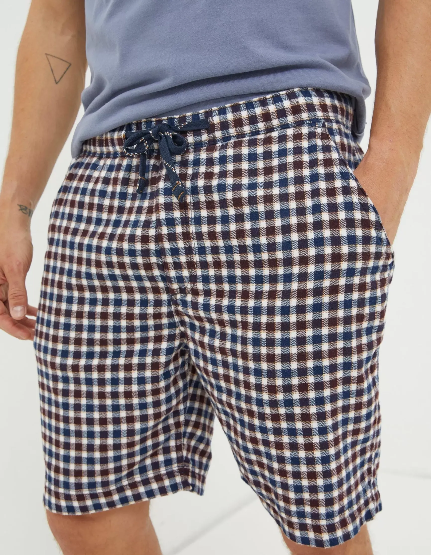 FatFace Keswick Check Lightweight Pyjama Shorts|Men View All