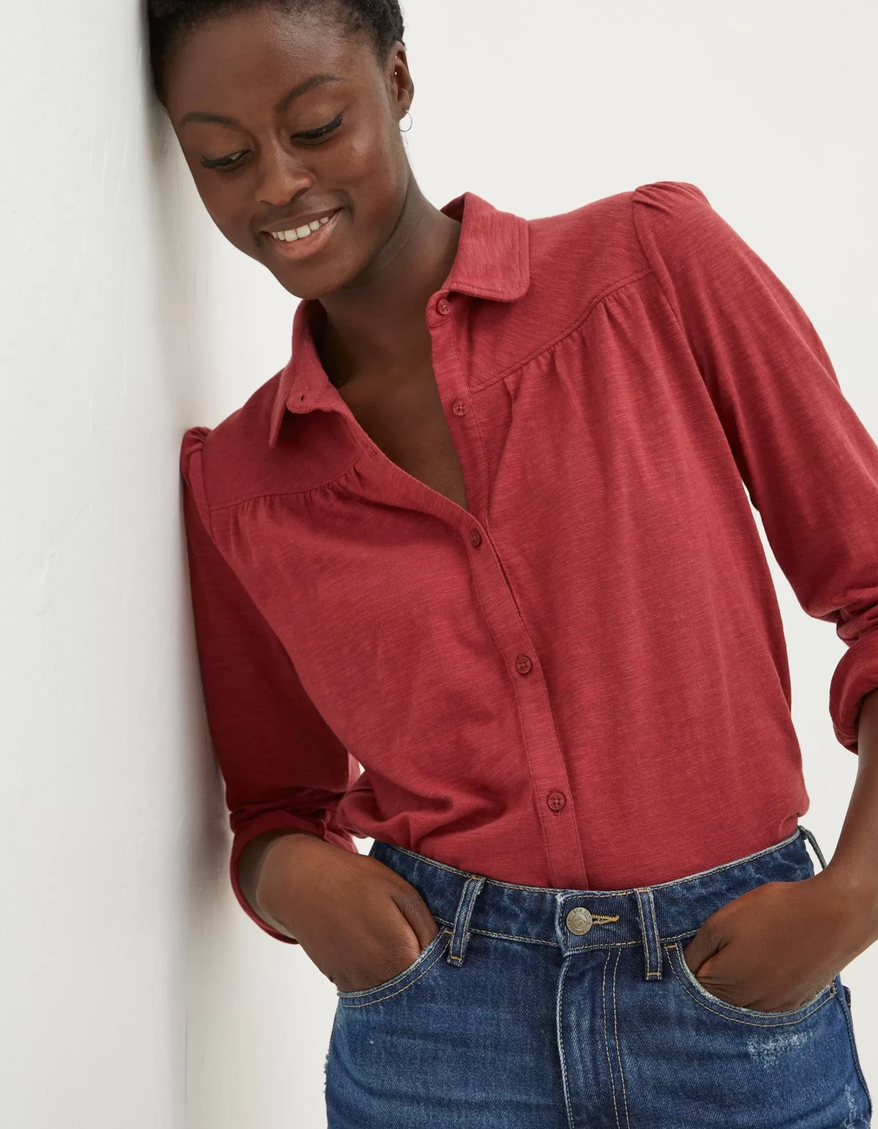 FatFace Kim Jersey Shirt|Women Tops & T-Shirts