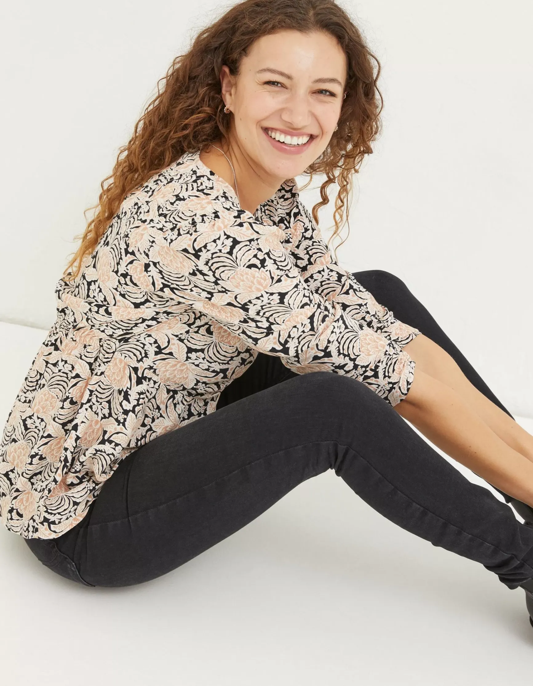 FatFace Kinsey Damask Floral Blouse|Women Shirts & Blouses